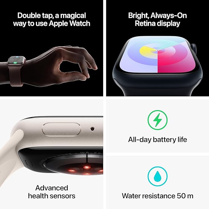 Series 9  Smartwatch PREMIUM QUALITY (45mm, GPS + Cellular) 1-Year Warranty| Easy 15-Day Returns | Free Gift [AirPods]