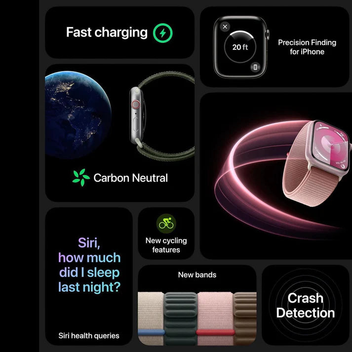 Series 9  Smartwatch PREMIUM QUALITY (45mm, GPS + Cellular) 1-Year Warranty| Easy 15-Day Returns | Free Gift [AirPods]